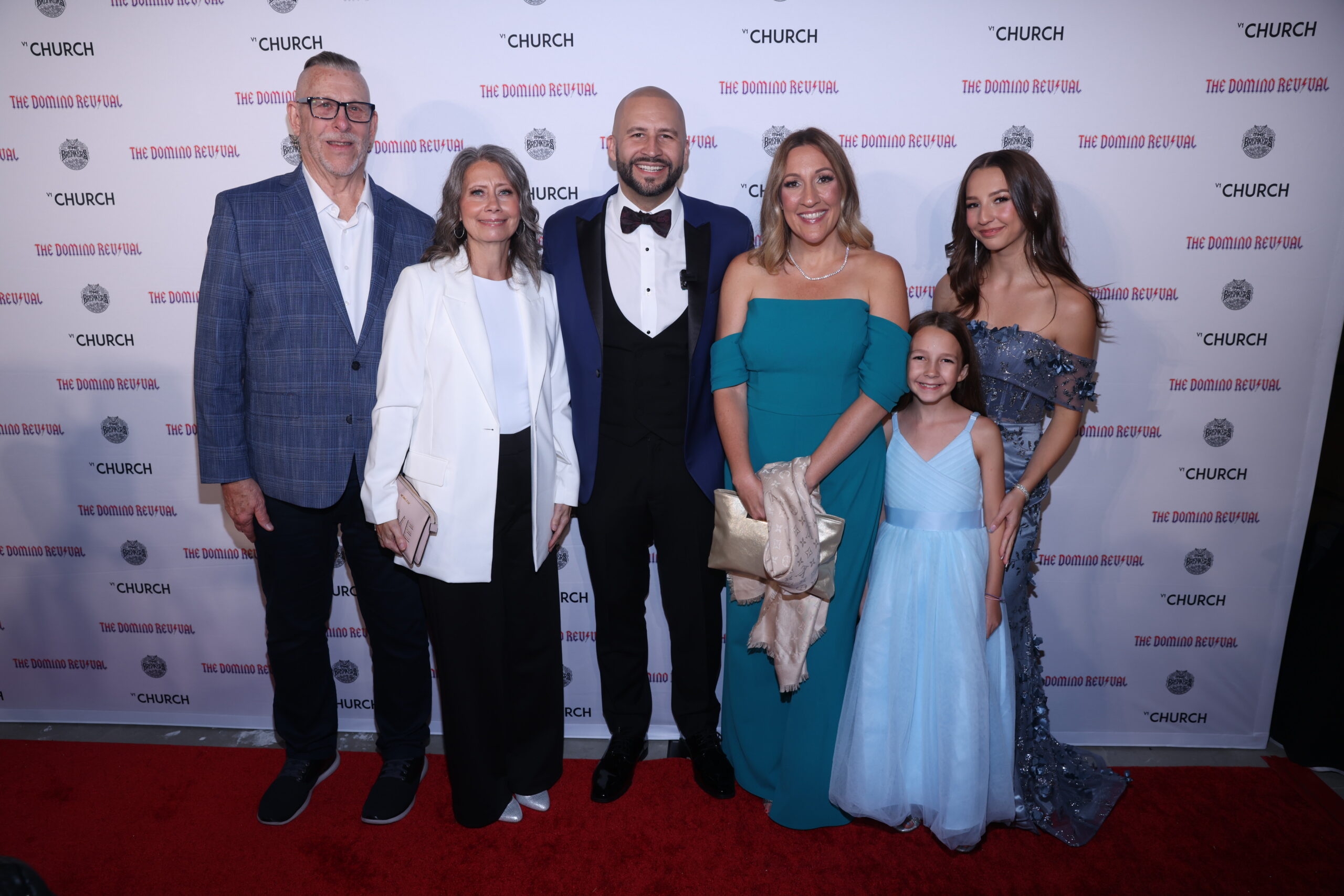 The Signorelli family at the Domino Revival red carpet